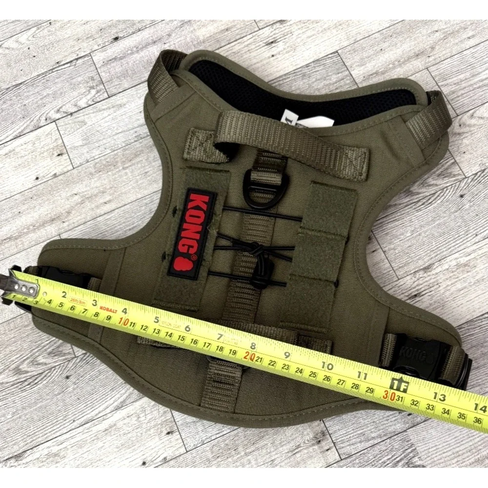 KONG Ultra Durable Tactical Dog Harness Double Handle Vest Green Medium